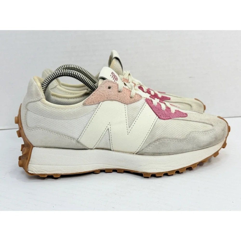New Balance 327 White Pink Gum Lifestyle Sneakers Women's 8.5 WS327RP